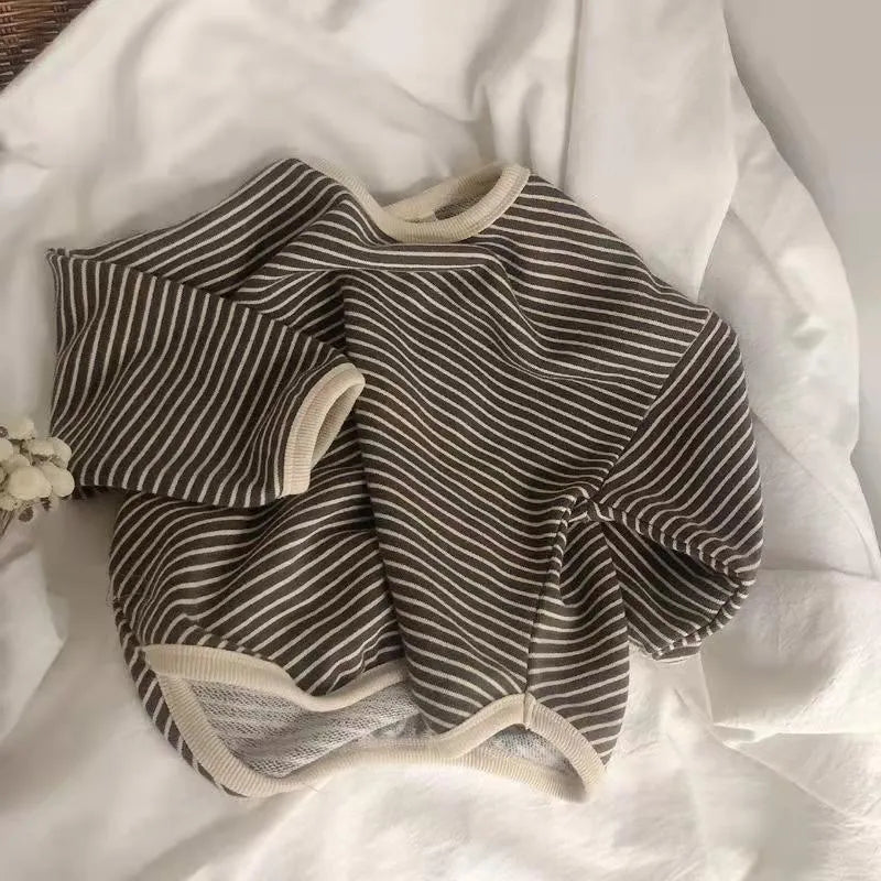 Lawadka 1-8T Cotton Children's Clothing Long Sleeve T-shirts Striped