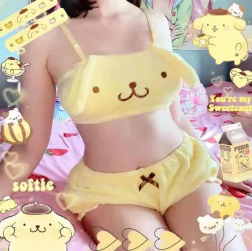 kawaii anime Kittys Kuromi Mymelody Onpompurin winter warm plush